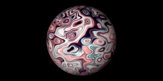 抽象球体彩色大理石墨水漩涡流体背景。mp4