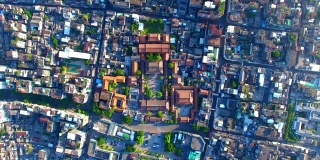 以上是中国潮州市开元寺的俯视图