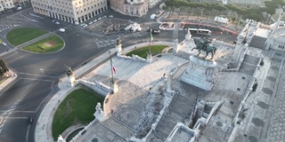 鸟瞰图的Altare della Patria和罗马广场到斗兽场，罗马，意大利。