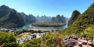 Karst peak-forest landform along li River,Xingping,Yangshuo,Guilin,China