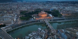 罗马，圣天使堡的黎明。