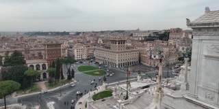 意大利罗马威尼斯广场的全景。