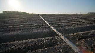 农田灌溉系统。节水滴灌系统在农田中的应用。视频素材模板下载