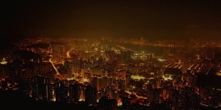 从香港狮子山拍摄的镜头