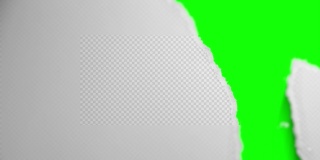 撕纸剪背景上的绿色屏幕色度键。