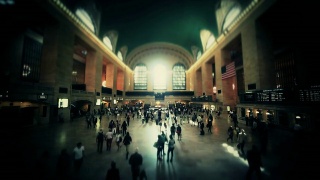 纽约中央车站人民时光流逝视频素材模板下载