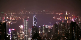 香港夜景的摇摄(7秒开始)