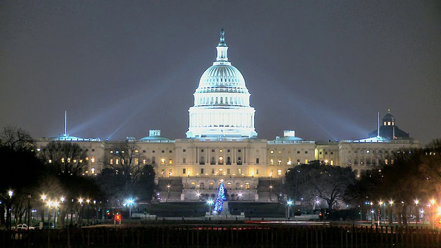 循环国会大厦和国家圣诞树