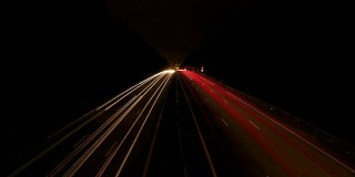 高速公路上的交通延时-机动摄影