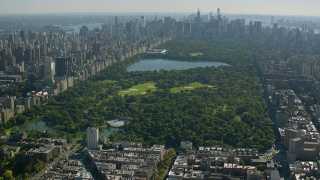 航拍的中央公园，纽约市视频素材模板下载
