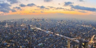 东京城市景观时间流逝缩放