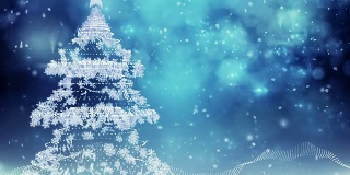 雪花圣诞树(蓝色)-环
