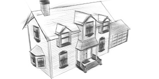 草图风格的房子高清动画