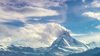 瑞士马特洪峰的时间流逝视频素材模板下载