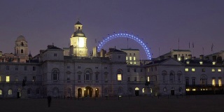 放大，延时拍摄伦敦眼的夜景