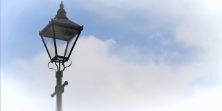 维多利亚时代的灯柱朦胧时光