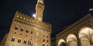 意大利佛罗伦萨市政厅韦基奥宫的时间流逝。