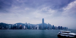 中国香港——2014年11月11日:中国香港的维多利亚港美景