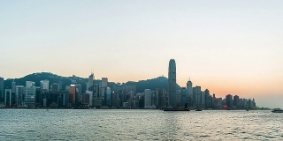 中国香港2014年11月15日:中国香港维多利亚湾迷人的景色