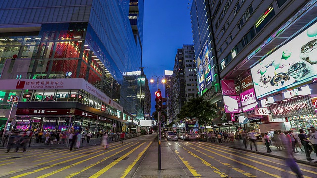 香港尖沙咀弥敦道延时录像