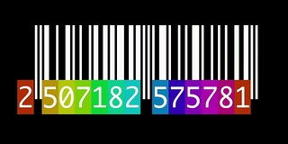带有颜色编号的条码