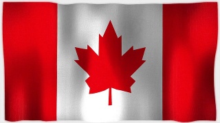 3D动画的加拿大加拿大整个旗帜画布纹理视频素材模板下载