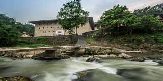 中国，龙岩，2014年6月4日:福建(永定)古代为防御土匪而建的土楼