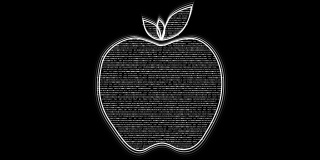 营养字形成苹果对黑
