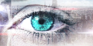 眼睛扫描一个未来的界面