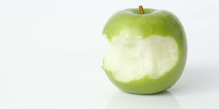 苹果被吃掉的定格动作序列