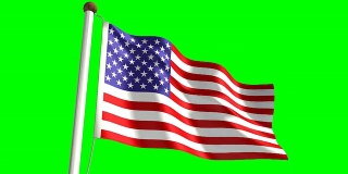 美国国旗(绿屏)