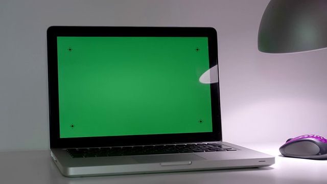Laptop With  Green Screen