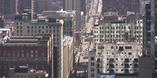 鸟瞰图的州街在芝加哥