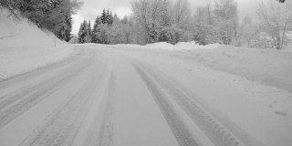 在雪地里开车;高清照片JPEG