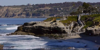 La Jolla California Ocean With Staircase (HD)