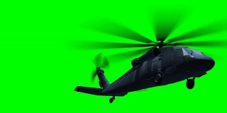 直升机在绿色上飞行