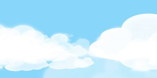 卡通云和蓝天