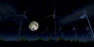 风力涡轮机替代能源电力工业夜月