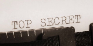 打字。最高机密。用打字机写的。