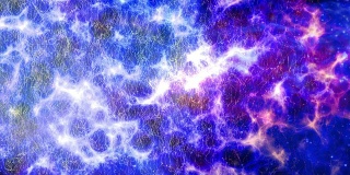 空间分形星系明亮的蓝色和白色