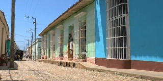 典型的古巴特立尼达殖民地街道