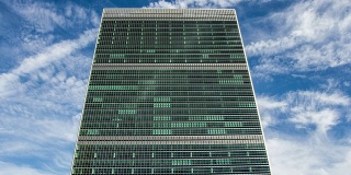 联合国大楼在纽约市联合国纽约时间推移