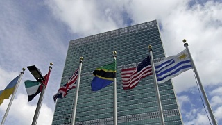 位于纽约市的联合国大楼视频素材模板下载