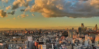 东京城市景观时光流逝潘HDR