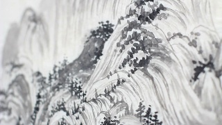 中国山水画视频素材模板下载