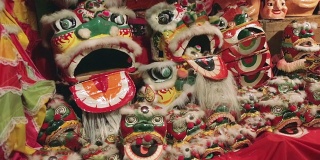 中国舞狮。