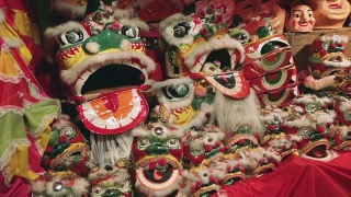 中国舞狮。视频素材模板下载
