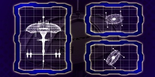 一个动画宇宙飞船无缝循环的蓝图