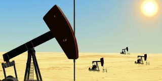 沙漠中的油井