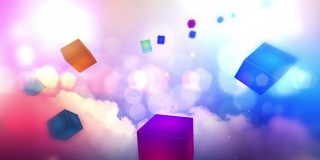 Abstract Colourful 3D Gift Boxes Background Animation